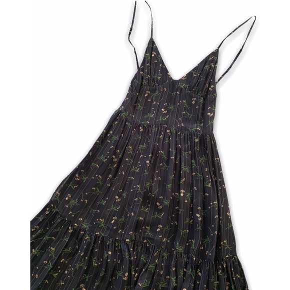 Blue Life Dresses & Skirts - Blue Life | Black Floral Midi Dress Small